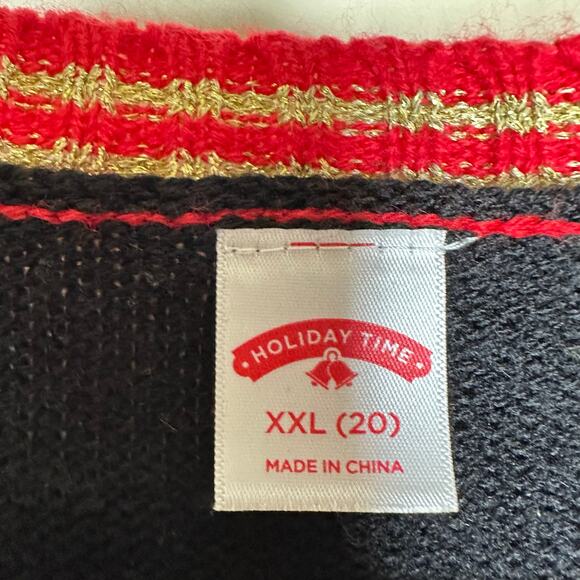 Ugly Christmas Sweater Feliz Navidad LIGHTS UP Tinsel Xmas Party Winner Size XXL - Picture 2 of 5